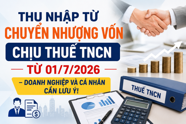 THU NHẬP TỪ CHUYỂN NHƯỢNG VỐN CHỊU THUẾ TNCN TỪ 01/7/2026 – DOANH NGHIỆP VÀ CÁ NHÂN CẦN LƯU Ý!