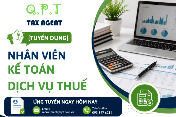 Tuyển dụng Nhân Viên Kế Toán – Khối Dịch Vụ Thuế