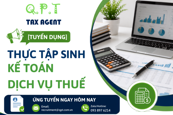 Tuyển dụng Thực Tập Sinh Kế Toán – Khối Dịch Vụ Thuế