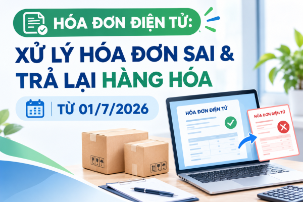 HÓA ĐƠN ĐIỆN TỬ: XỬ LÝ HÓA ĐƠN SAI & TRẢ LẠI HÀNG HÓA TỪ 01/7/2026