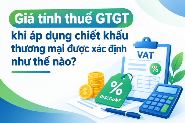GIÁ TÍNH THUẾ GTGT KHI ÁP DỤNG CHIẾT KHẤU THƯƠNG MẠI ĐƯỢC XÁC ĐỊNH NHƯ THẾ NÀO?