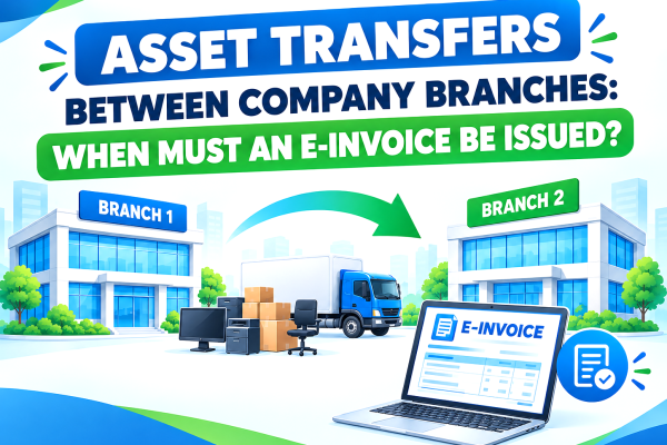 ASSET TRANSFERS  BETWEEN COMPANY BRANCHES: WHEN MUST AN E-INVOICE BE ISSUED?