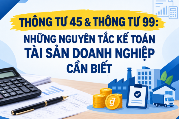 THÔNG TƯ 45 & THÔNG TƯ 99: NHỮNG NGUYÊN TẮC KẾ TOÁN TÀI SẢN DOANH NGHIỆP CẦN BIẾT